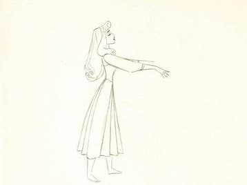 Walt Disney - Briar Rose-animatietekening Once Upon a, Nieuw