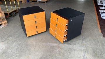 Maxalto - Tobia Scarpa - Ladekast (2) - Hout, Leder - Set