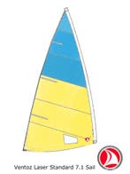 Ventoz Laser Standard Zeil (7.1 m2) - Oekraine, Watersport en Boten, Verzenden, Nieuw, 3 tot 6 meter, Minder dan 15 m²