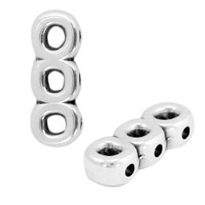 1 x DQ metaal spacer/verdeler voor macramé draad 21x8mm A.., Ophalen of Verzenden, Nieuw, Tussenstuk of Tussenkraal