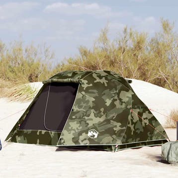 vidaXL Vistent 3-persoons camouflage waterdicht, Verzenden, Nieuw