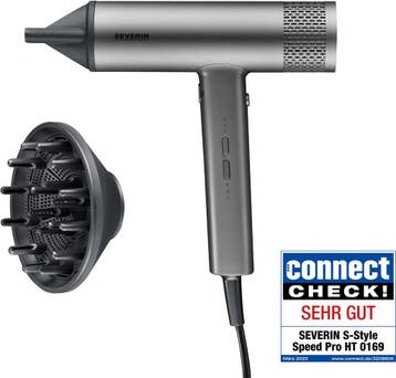Severin HT 0169 Föhn “S-Style Speed Pro” in aluminium, Verzenden, Nieuw