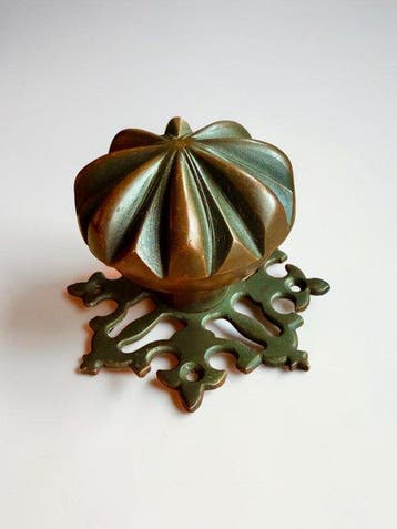 Art Deco Deurklink - Knob & Backplate - 1910-1920, Antiek en Kunst