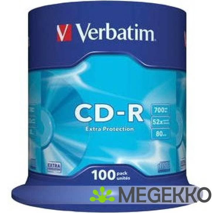 Verbatim CD-R 52x 100st. Spindle, Computers en Software, Overige Computers en Software, Nieuw, Verzenden