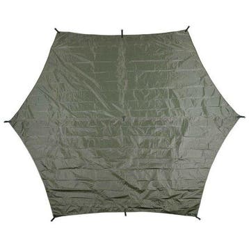MFH Hexagon Tarp / Afdekzeil, 210T polyester, legergroen,..., Caravans en Kamperen, Kampeeraccessoires, Ophalen of Verzenden, Nieuw