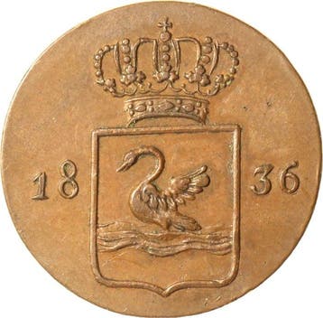 Nederlands-Indië. Zwaantjesduit 1836 werkproef KWALITEIT, Postzegels en Munten, Munten | Nederland