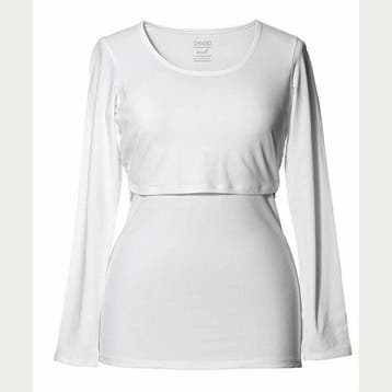 Boob Zwangerschapsshirt Positieshirt Wit lange mouwen, Kleding | Dames, Positiekleding, Nieuw