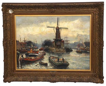 Evert Moll (1878-1955), Molen in de Rotterdamse Delfshaven