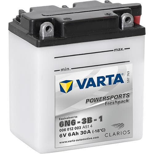 Varta Powersports Freshpack 6N6-3B-1 accu | 006 012 003 | 1, Auto-onderdelen, Accu's en Toebehoren, Ophalen of Verzenden