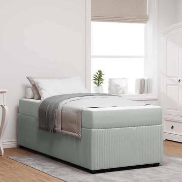 vidaXL Bedframe Lichtgrijs 80 x 200 cm Stof, Verzenden, Nieuw, Stof