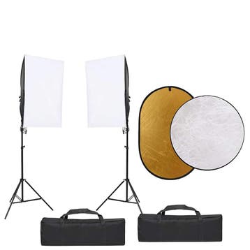 vidaXL Fotostudioset met verlichtingsset, achtergrond en, Verzenden, Nieuw
