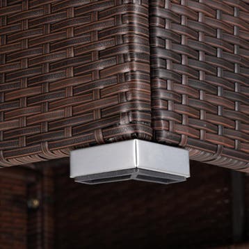 Polyrotan XL Lounge Bruin/Crème met dikke rugkussens, Verzenden, Nieuw