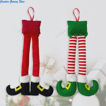Vrolijke Kerst Elf Benen Hangdecoratie - Kerstboom & Auto Ve, Diversen, Verzenden, Nieuw