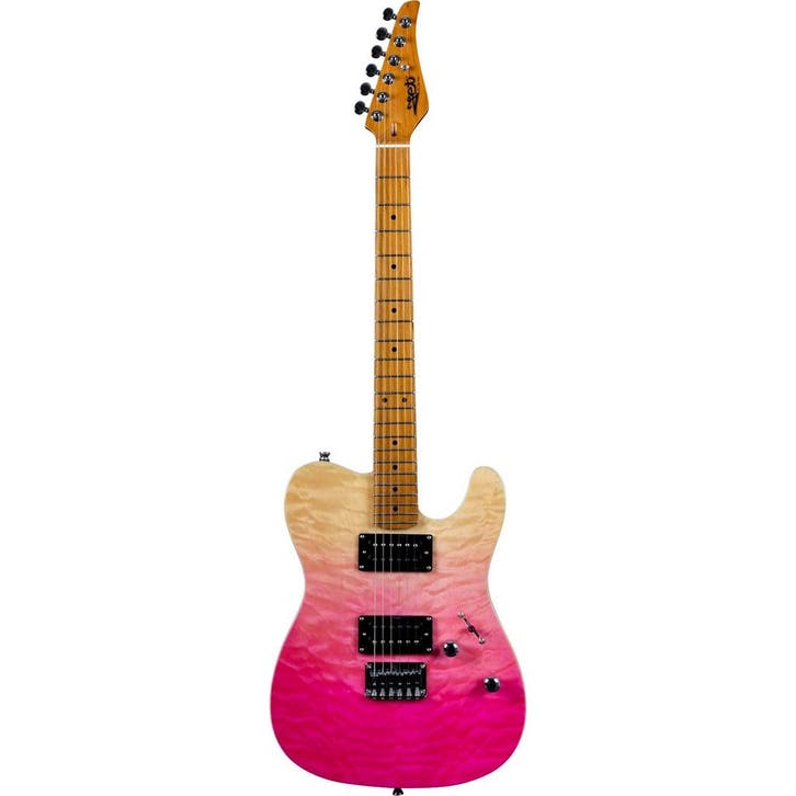 JET JT-450 QTPK T-style Elektrische Gitaar HH Alnico Quilted, Muziek en Instrumenten, Snaarinstrumenten | Gitaren | Elektrisch