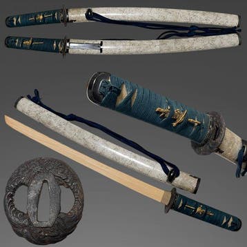 Katana - Antieke Nihonto koshirae voor wakizashi,