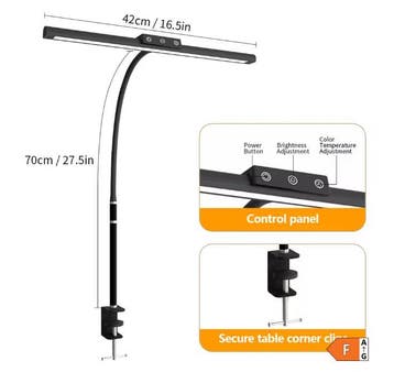 LED Monitor Bureaulamp met Klem Dimbare Leeslamp, Verzenden, Nieuw
