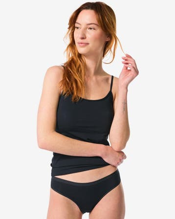 HEMA Damesslip perfect comfort katoen zwart, Verzenden, Zwart