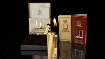 Dunill - Duotone Bamboo Pattern Rollagas Lighter - Zonder, Nieuw