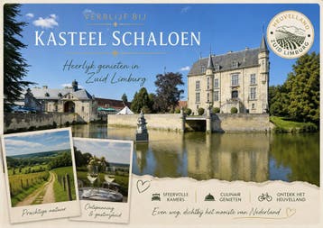 Authentiek overnachten bij Kasteel Schaloen in Zuid-Limburg, 2 slaapkamers, In bergen of heuvels, Landelijk, Tuin