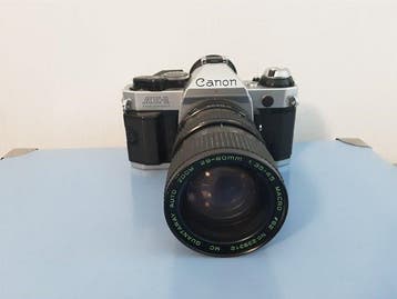 Canon AE-1 Program + 28-80mm | 120 / medium formaat camera, Audio, Tv en Foto, Fotocamera's Analoog, Nieuw