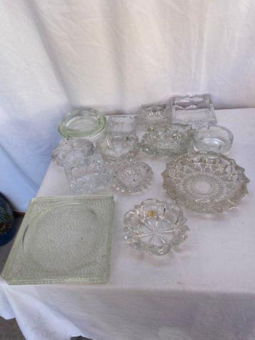 Asbak (13) - Kristal, Glas - vintage asbak