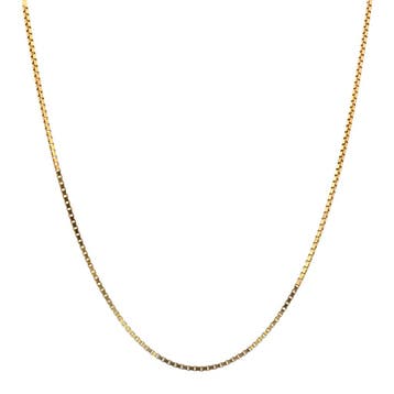 Gouden lengtecollier venetiaan 41 cm 14 karaat, Verzenden, Zo goed als nieuw, Goud