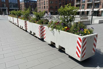 Rockwood® Afzetblok/bloembak beton grijs of antraciet met, Ophalen of Verzenden, Nieuw