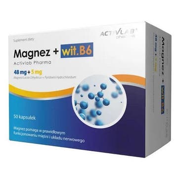 Activlab - Magnesium + B6 - 50 Capsules, Verzenden, Nieuw, Poeder of Drank