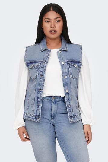 ONLY denim jack mouwloos Maat:, Verzenden, Nieuw, Overige kleuren