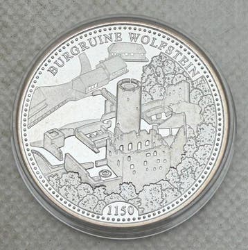 Duitsland. Burgruine Wolfstein, plata, canto grabado,