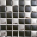 Wand Mozaïek Tegels Factory Keramiek Night Zwart Wit - Ma.., Nieuw, Ophalen of Verzenden, 20 tot 40 cm, 10 m² of meer