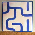 Kunstwerk, Werk Aan De Muur, Blue Ways, by Adriano Oliv, Nieuw