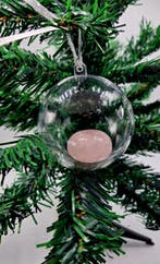 Edelsteen kerstbal Rozekwarts, Ophalen of Verzenden, Nieuw