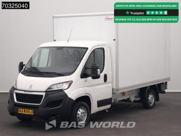 Peugeot Boxer 140PK DHollandia Laadklep Bakwagen Airco Euro, Stof, Gebruikt, Euro 6, Wit