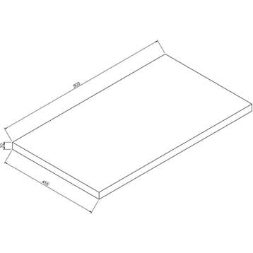 Wiesbaden Alvara Topblad - 80x46cm - Donker Eiken, Ophalen of Verzenden, Nieuw