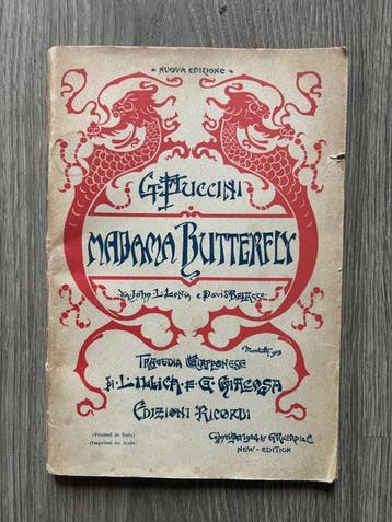 Puccini Giacomo - 1 St. Edition Madama Butterfly Rare First