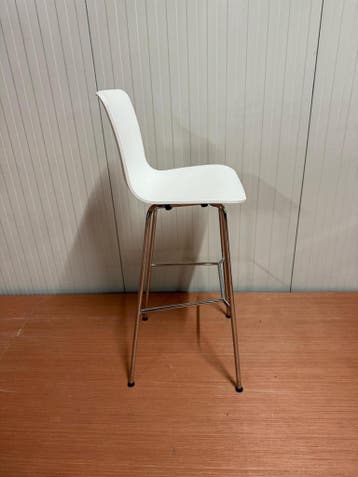 50x VitraHal Stool High Barkruk - Kleur Wit, Verzenden, Zo goed als nieuw, Kunststof, 60 tot 90 cm