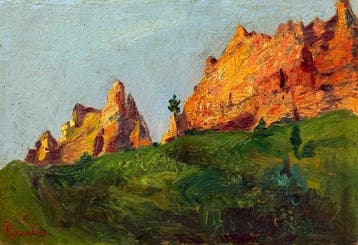 Giuseppe Grondona (1874-1937) - Cortina DAmpezzo - Fiames