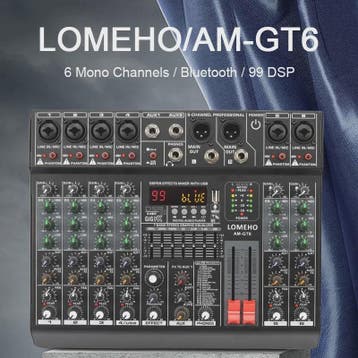 Lomeho AM-GT6/8 Professionele Audio Mixer Console met 7-Band, Muziek en Instrumenten, Verzenden, Nieuw