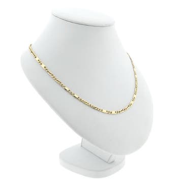 Gouden fantasie/Figaro schakelketting, Ophalen of Verzenden, Gebruikt, Goud, Goud