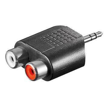 2x tulp naar 3.5 mm jack adapter | V  M | Goobay (Stereo), Verzenden, Nieuw