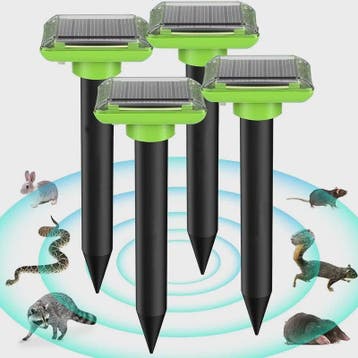 Zonne-energie Ongedierteverjager: Ultrasonisch & Vibratie vo