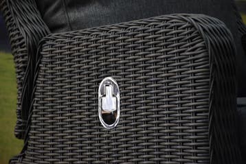 Bilbao premium lounge tuinstoel verstelbaar antraciet, Tuin en Terras, Tuinstoelen, Ophalen of Verzenden, Nieuw, Wicker