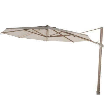Siesta premium zweefparasol 350 cmØ houtlook frame sand 4, Ophalen of Verzenden, Nieuw