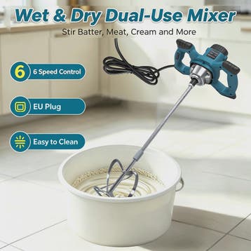 Krachtige Elektrische Handmixer met 6 Snelheden voor Verf, C, Verzenden, Nieuw