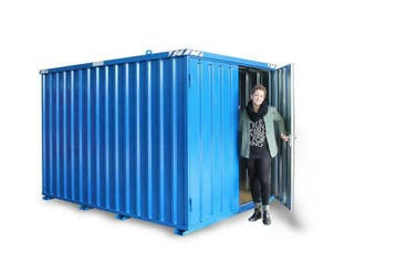 Blauwe Demontabele Container Unit - Opslag & Magazijn, Blauw