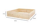Moestuinbak 120x120x27cm | Hout | Gratis Verzending | OP=OP, Tuin en Terras, Bloembakken en Plantenbakken, Minder dan 30 cm, 100 cm of meer
