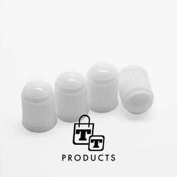 TT-products ventieldoppen kunststof wit 4 stuks, Ophalen of Verzenden, Nieuw