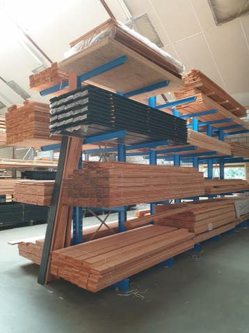 Draagarmstelling NIEUW 4,0 m hoog, 4 niveaus 1,2 m diep, Ophalen of Verzenden