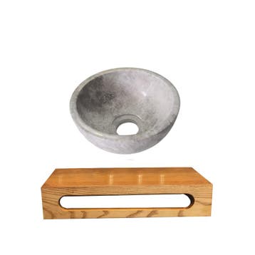 Sani Royal Tundra Grey Marmer Fonteinkom met, Nieuw